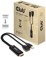 Club 3d 4K 60HZ M/F Kab  hdmi - displayport 4k 60hz m/f active adapter kép