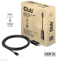 Club 3d CAC-1187 Átalakító -  (minidp 1.4 to hdmi 4k120hz / 8k60hz hdr10+, 1.8m) kép