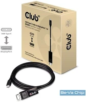 Club 3d CAC-1557 Usb c displayport 1.4 fekete kép