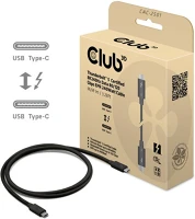Club 3d CAC-2501 Kábel -  (thunderbolt 5 usb-c to usb-c, 240w, 80/120 gbps, epr, 8k240hz, 1m) kép