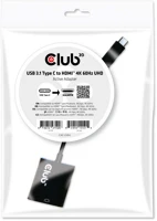 Club 3d 2.0 4K60HZ HDR Club3d usb 3.1 type c - hdmi 2.0 uhd adapter - fekete kép