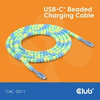 Club 3d CAC-3011 Kábel -  (usb-c, pd 240w, 20gbps, 4k60hz, 2m, kék) kép