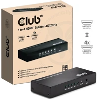 Club 3d CSV-1385 Splitter -  (1 to 4 hdmi, 4k120hz, 3d, hdcp 1.4/2.2, audio, 6gbps) kép
