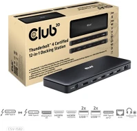 Club 3d CSV-1582 thunderbolt 4, dp, 2xhdmi, usb-c, 4xusb-a, sd, tf, rj45, 3,5 jack, 140w dc) kép