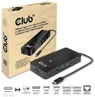 Club 3d CSV-1595 Doc  usb gen1 type-c 7-1 hub with 2x hdmi, 2x usb-a, rj45+3,5mm audio+pd 3.0 kép