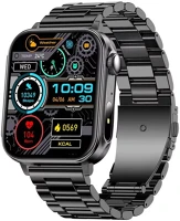 Colmi P80 STEEL BLACK p80 okosóra pulzusméréssel, véroxigén / alvásméréssel, ip67, acél kép