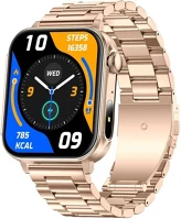 Colmi P80 STEEL GOLD p80 okosóra pulzusméréssel, véroxigén / alvásméréssel, ip67, acél kép