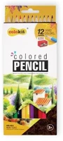 Colokit COR_FOCPCC012 Színes ceruza készlet, hatszögletű, hegyezővel, 12 különböző szín kép