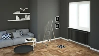 Colombo S109004W Stark acél létra, 3+1 fokos, 84cm, fekete kép