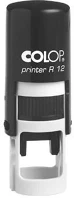 Colop 01031262 szövegbélyegző printer r 12 fekete ház zöld párnával kör lenyomattal kép