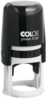 Colop 30 KÉK szövegbélyegző printer r  ház kék párnával kör lenyomattal 30 mm kép