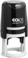 Colop 01034000 Bélyegző r40 printer  fekete ház/natúr párna kör lenyomat kép