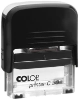 Colop 15314075 Bélyegző c30  fekete átlátszó ház/fekete párna kép