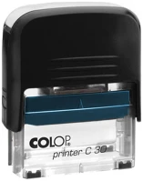 Colop 15314088 Bélyegző c30  fekete átlátszó ház/kék párna kép