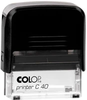 Colop 15314090 Bélyegző c40  fekete átlátszó ház/fekete párna kép