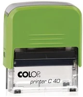Colop 15314099 Bélyegző c40  zöld átlátszó ház/fekete párna kép