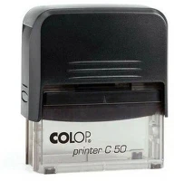 Colop 15314105 Bélyegző c50 printer  átlátszó fekete ház/fekete párna kép
