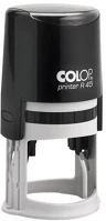 Colop 45 FEKETE Szövegbélyegző printer r 45 fekete ház kör lenyomattal 45 mm kép