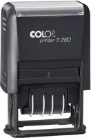 Colop BE01066000 Bélyegző dátum  printer s260 fekete ház fekete párna kép