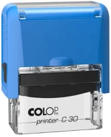Colop C30 KÉK Szövegbélyegző printer c30 kék átlátszó ház kék párnával 18x47 mm kép