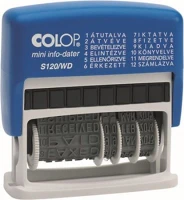 Colop COR_IC1051254 Dátum- és szövegbélyegző, 12 féle szöveggel,  