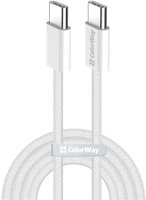 Colorway CW-CBPDCC061-GR Kábel type-c , fonott pamut, pd fast charging 60w, 3,0a 1m szürke kép