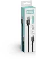 Colorway CW-CBUC003-BK Kábel, usb type-c 2.1a 1m black kép