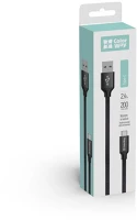 Colorway CW-CBUC008-BK Kábel, usb type-c 2m 2.4a black kép