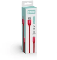Colorway CW-CBUC008-RD Kábel, usb type-c 2m 2.4a piros kép