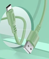 Colorway CW-CBUC042-GR Kábel  usb-usb c típusú (puha szilikon) 2,4a 1m zöld () kép