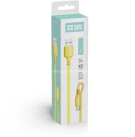 Colorway CW-CBUC043-Y Kábel, usb to type-c (soft silicone) 2.4a 1m sárga kép