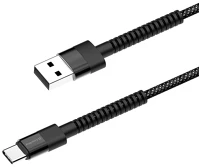 Colorway CW-CBUC063-BK Kábel, type-c (nylon - long head) 2.4a 1m black kép