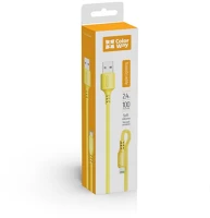 Colorway CW-CBUL043-Y Kábel, usb - apple lightning (soft silicone) 2.4a 1m sárga () kép