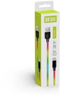Colorway CW-CBUM017-MC Kábel, usb microusb (multicolor) 2.4a 1m kép