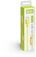 Colorway CW-CBUM043-Y Kábel, usb - microusb (soft silicone) 2.4a 1m sárga kép