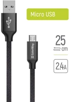Colorway CW-CBUM048-BK Kábel, usb , microusb 2.4a 25cm fekete kép