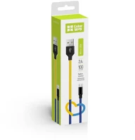 Colorway CW-CBUM052-BLY Kábel, usb - microusb (national) 2.4a 1m blue yellow kép