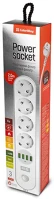 Colorway CW-CHE44W Hálózati elosztó, , 4 dugalj, 4xusb, 2m, fehér kép