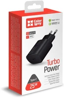 Colorway CW-CHS033PD-BK Usb töltő adapter, power delivery port pps usb type-c (25w) fekete () kép