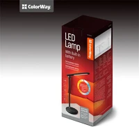 Colorway CW-DL02B-B Asztali led lámpa beépített akkumlátor, dönthető, 3200-4300-6500k, 300 lm, fekete () kép