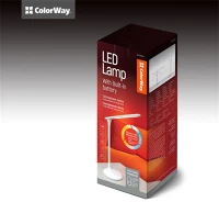 Colorway CW-DL02B-W Asztali led lámpa beépített akkumlátor, dönthető, 3200-4300-6500k, 300 lm, fehér () kép