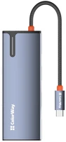 Colorway CW-HUB02 USB-C 6-B-1 Type C PD 100W/USB3.0?3/HDMI 4?/RJ45 kép