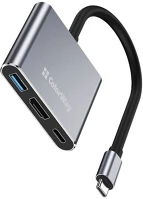 Colorway CW-HUB08 Usb hub (dokkolóállomás)  usb-c 3 az 1-ben type c pd 100w/usb3.0/hdmi 4k kép