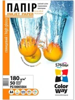 Colorway PG180050A4 Fotópapír fényes 180g, a4, 50 lap kép