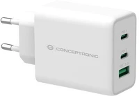 Conceptronic ALTHEA12W Telefon töltő adapter -  (2xusb-c+usb-a, 65w, fehér) kép