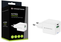 Conceptronic ALTHEA15W 2-port 20w usb charger white kép