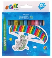 Cool by victoria COR_ISCRZS12 Zsírkréta, kerek, 12 különböző szín kép