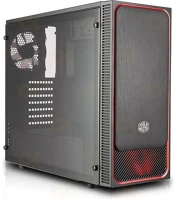 Cooler master MCB-E500L-KA5N-S01 Midi - masterbox e500l red - acrylic side panel - kép