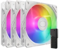 Cooler master MFX-B2DW-253P2-R2 Cooler master - case fan - 12cm - sickleflow edge 120 argb 3-pack white kép