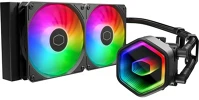 Cooler master MLW-D24M-A18PA-R1 Masterliquid 240l core argb processzor vízhűtő fekete kép